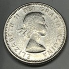 1959 Canada 10 Cents Silver Dime  Nice Detail And Clear Vivid Coin   Free Ship  
