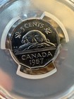 1957 Canada 5 Cents Nickel     Pcgs Pl64     Proof Like Beautiful Coin  