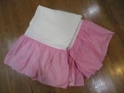 Pottery Barn Kids Pink Gingham Check Bed Skirt Dust Ruffle Queen Portugal