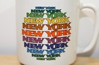 New York Rainbow Lettering Coffee Mug Vintage Ny Collectible Souvenir