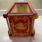 Vtg 1960s Fisher Price Wooden Train  900-empty Circus Wagon Car Only