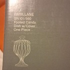 Mikasa Park Lane Sn101 560 Clear Glass Footed Candy Dish W  Lid  Germany