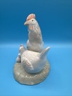  Homeco Vintage Chicken Family Of 4 Figurine Rooster Hen Chicks   Egg Figurine
