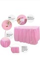 Plastic Table Skirt  29 Inches By 14 Feet   Party Dimensions   Pink
