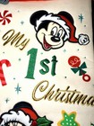 Original Disney Parks Mickey Minnie My First Christmas Baby Stocking Embroidered