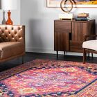 Nuloom Jaclyn Bohemian Medallion Area Rug In Pink  Orange Multi