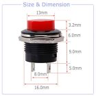 5 Color Pcs Normally Open 16mm Round Momentary 2 Pins Metal Push Button Switch