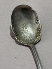 Antique Cuevee Silver Warranted  Sugar Spoon Vines Very Nice