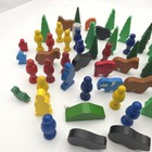Large Lot Brio Compatible Wooden Train Set Accessories Trees People Animals