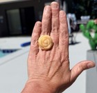 18    Lee Sands Yellow Quartzite Hand Carved Rose Pendant Necklace   Stretch Ring