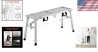Durable 3-step Folding Ladder - 400 Lbs Capacity  Portable Scaffolding Platform