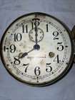 Seth Thomas One Day Brass Ships Bell Clock - Running Well  Includes A Key