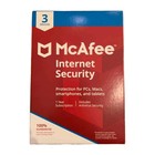 Mcafee Internet Security Antivirus 3 Devices 1 Year Subscription Code  open Box 