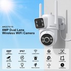 Arcctv Dual-lens Security Camera Wireless Outdoor 2 Way Audio Wifi Night Vision