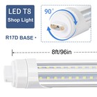 20pack 90w T8 8ft R17d Ho Led Tube Light Bulbs V Shaped 8  Led Shop Light 6000k