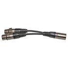 3 Pin Xlr Male Plug To 2 Female Jack Y Splitter Mic Cable Adaptor 6 Inch Cord