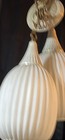 Beautiful Vintage Swag Lamp  2 White Globes