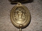 Vintage Lambert Brass 6  Oval Lion Door Knocker Made In England Estate Find
