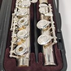 Silver Yamaha Yfl 371 Open Hole Flute With Travel Case
