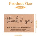 Dplolng 100 Pcs Thank You Cards Small Business brown Thank You For Supporting   