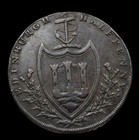 1791 Scotland Counterfeit Edinburgh Half Penny Conder Token Coin D h  38 Gb Uk