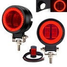 Led Motorcycle Driving Lights  20w Round Led Daytime Running Light 3-inch Red