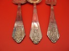 Set Of 3 Royal Saxony Silverplate Serving Spoon   Pie cake Server   Meat Fork