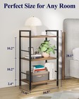 3-tier Book Shelf - Wood   Metal Bookshelf With Handle   Adjustable Feet  Lig   