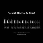 Apres Gel-x Natural Stiletto Extra Short Tips Box 14 Sizes 600pc