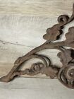Antique Vintage Cast Iron Ornate Bracket Decor Piece Leaves 21 3 4    Long