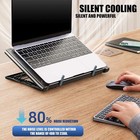 10-16  Laptop Cooling Pad Quiet Fans Cooler Stand 6 Height Adjustable Dual Ports