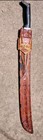 Vintage Ww2 Collins   Co No 127 Machete Factory Label   Original Leather Sheath