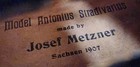 Antique 1907 Josef Metzner Stradivarius Violin