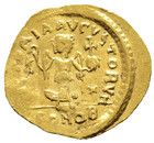 Justinian I Av Gold Tremissis Constantinople Sear 145 Byzantine Coin