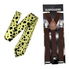 Gdamsto Kento Nanami Necktie Tie And Suspenders Anime Cosplay One Size  Brown