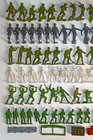 Lot Of 140 1960s Louis Marx Mpc Usa German Soldiers   Medieval Knights Army Men