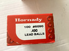 Hornady  490 Lead Balls  vintage  Original Box 