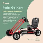 Hauck Blizzard Ergonomic Pedal Ride On Go Kart Toy For Boys   Girls Ages 4-8 red