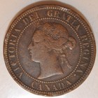 1876 H Canada Large Cent