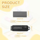 2 4pack Erasers  Sliding Retractable Eraser Push Pull Cute Pencil Erasers  Black