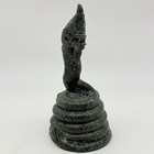 Vintage Green Marble Southeast Asian Naga Serpentine Sculpture Hand Carved 