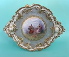 Antique Straus  Lewis   Sons Limoges Handpainted Portrait Plaque Tray Signed