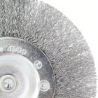  4 In  Crimped Wire Wheel Abrasive Brush For Stripping Rust   Paint 1 4 In Shank