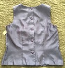 Embroidered Floral Tank Purple Blouse Button Back Sleeveless Dby Size 12 New 90s