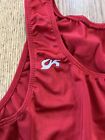 Gk Elite Competition Shirt singlet  Gymnastics Size Medium Mens Solid Red