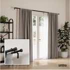 Umbra Cappa Double Curtain Rod Includes 2 Matching Finials 66 To 120-inch Black