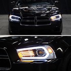 Led Drl Halogen Projector Headlights For Dodge Charger 2011 2014 Chrome