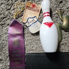 Large Junk Drawer Lot Misc Vintage Stuff Southwest Fair Ribbons Metal Whale Plaq