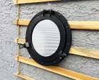 Nautical Black Porthole With Mirror Glass Wall Window Ship 24  Home Decor