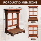 Acacia Wood Prayer Kneeler Bench With Storage Shelf   Soft Cushion For Praying